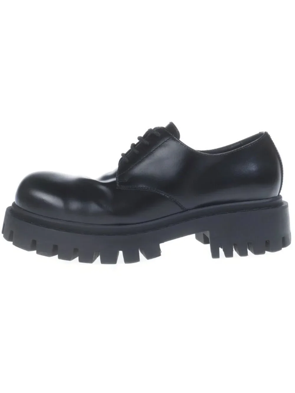 Balenciaga Sergent Derby Shoes Mousse Calfskin Black